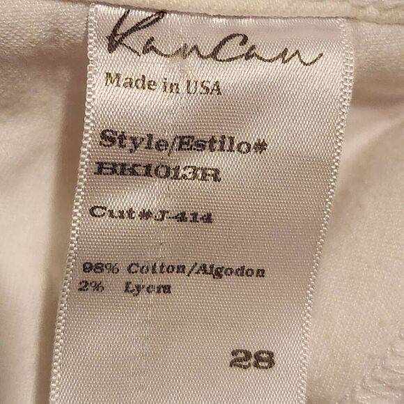KANCAN Skinny Ankle Jeans Denim Stretch Low Rise Womens White Size 28 - Picture 7 of 8